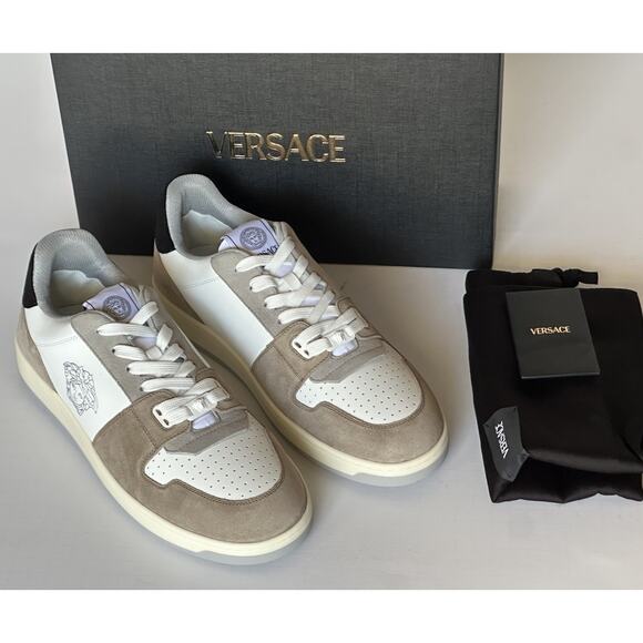 Versace Medusa Men’s Suede Leather Multicolor Sneakers 6 US (39) 1013377 IT NIB - Picture 8 of 11